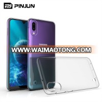 Ultra thin crystal clear soft silicone transparent mobile back case for samsung m10 phone case clear